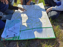 Projektové vyučování - práce s mapou.