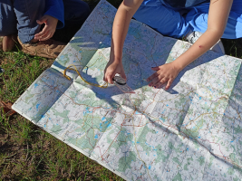 Projektové vyučování - práce s mapou.