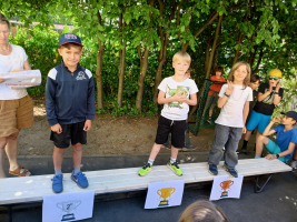 Vyhlášení školního kola atletické olympiády.