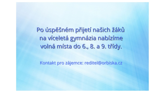 Přijímáme nové žáky na II. stupeň (2026/2027)