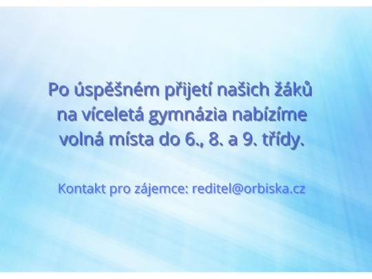 Přijímáme nové žáky na II. stupeň (2026/2027)