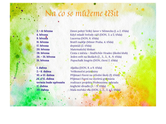 Na co se můžeme těšit