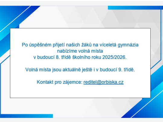 Přijímáme nové žáky na II. stupeň (2025/2026)